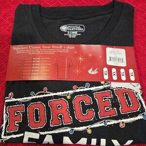 Women's Christmas t shirt size XL "Forced Family Fun"
